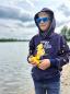 Preview: French Terry Panel ca. 85cm What the Duck Blau by Thorsten Berger von Swafing